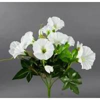 Kunstblume Petunienbusch 28cm ZF Kunstpflanzen künstliche Pflanze Blume Petunie, Seidenblumen Roß, Höhe 28 cm, Weiß