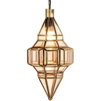 Marrakesch Orient & Mediterran Interior Pendelleuchte Orientalische Pendelleuchte Yusa edel aus Metall in Schwarz 41 cm hoch, Handarbeit
