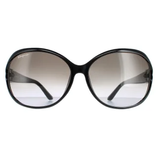 Salvatore Ferragamo Oval Damen Schwarz Grau Gradient SF770SA