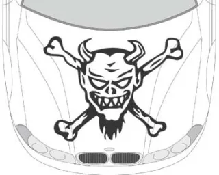 Autoaufkleber für die Motorhaube "Aufkleber Devil"
