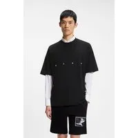 HUGO T-Shirt Dariso Basic, Oversize Fit, reine Baumwolle