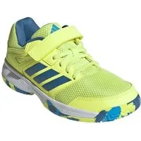 adidas Performance Hallen-Indoorschuhe Speedcourt Velcro limegrün/blau Kinder Badmintonschuh