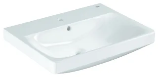 GROHE Waschtisch Euro Keramik 102415 60cm 1 Hahnloch mit Überlauf alpinweiß, 102415SH00 102415SH00
