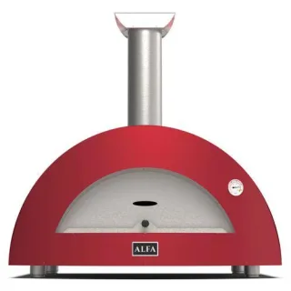 Alfa Forni Moderno 3 Pizze Holz Antik Rot
