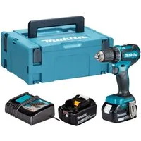 Makita Akku-Bohrschrauber DDF485RFJ, inkl. 2 Akkus 18V/3Ah, Ladegerät und Koffer
