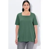 Ulla Popken T-Shirt T-Shirt A-Linie Carré-Ausschnitt Halbarm