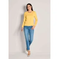 MADELEINE Strickpullover Leichtes Feinstrick-Oberteil mir Rundhals Modernes Longsleeve aus Modal, figurnaher Schnitt
