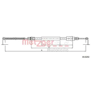 Metzger Bremsseil hinten rechts Peugeot 406 + Break