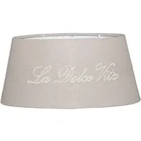 Dirk Davids Leuchten GmbH Lampenschirm Lampenschirm Oval La Dolce Vita Grau für Tischleuchte 25-20-12, Stilvoll und elegant