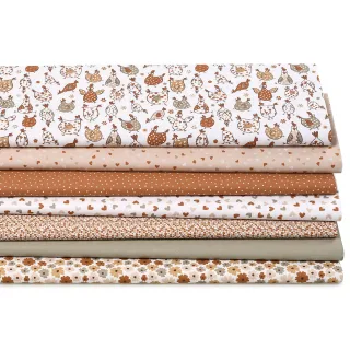 Patchwork- und Quiltpaket "Verrückte Hühner", natur-color