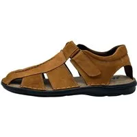 Nowaland Herren Echtleder Sandalen bequem Klettverschluss Sommer Sandale Echtleder, weiches Fußbett, flexibel und alltagstauglich