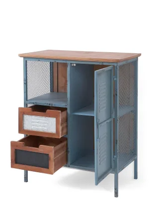 bonprix Kommode Spindoptik, blau, Gr.72x60 cm, Kommode im Industrial Style