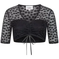 Nübler Dirndlbluse Dirndlbluse kurzarm Moni in Schwarz von Nübler
