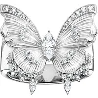 THOMAS SABO Fingerring Butterfly Paradise Cocktail-Ring - Schmetterling-Design, mit Zirkonia (synth)
