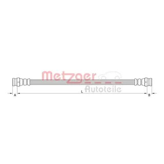Metzger Bremsschlauch hinten links Kia Sorento 1 4111395