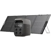 Ecoflow EcoFlow DELTA 3 Tragbare Powerstation mit 220 W Solarpanel, 1 024 kWh Powerstation Solargenerator, Balkonkraftwerk DELTA 3 mit 220 W Solarpanel, für Camping, Wohnmobile, netzunabhängiges Wohnen und Backup-Leistung
