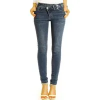 be styled Skinny-fit-Jeans Hüftjeans Skinny Jeans stretchige Röhrenjeanshose - Damen - j37k asymmetrischer Reißverschluss