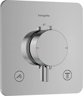 Hansgrohe Thermostat Unterputz Ecostat Comfort Q Fertigset 2 Verbraucher chrom, 33713000 33713000