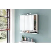 welltime Spiegelschrank List, Spiegelschrank, Made in Germany, B: 74,5 cm Solide Verarbeitung - Dieses Produkt ist in Deutschland gefertigt