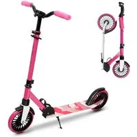 Nattork Scooter für Erwachsene, verstellbare Höhe 81-96cm, klappbar, (1 tlg), Faltbarer Tretroller mit 8" großen Rädern, Anti-Erschütterungsfederung