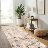 Tapiso Läufer CRYSTAL, rechteckig, Höhe: 8 mm, Langer Korridor-Läufer Schimmereffekt, pflegeleicht, Flur Schlafzimmer