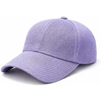 ZUKUNFTSENKEL Baseball Cap Kappe aus Papierstroh verstellbarer Metallverschluss (atmungsaktive Cap einfarbig Unisex) luftige Sommer Mütze mit Mesh Struktur