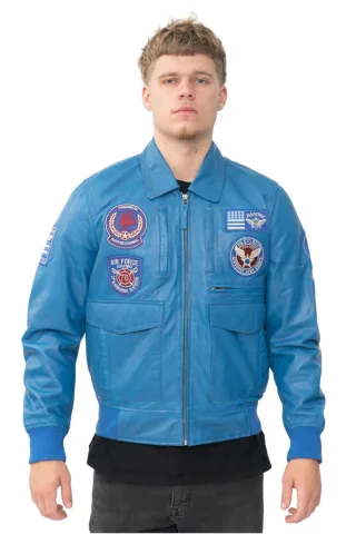 Herren-Air-Force-Bomberjacke aus Leder – Dublin