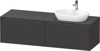 Duravit Ketho.2 Konsolenwaschtischunterbau wandhängend Graphit Supermatt 1600x550x459 mm - K24889R80 K24889R80800000