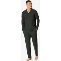 Schiesser Pyjama Selected Premium Warming (2 tlg) schlafanzug schlafmode bequem