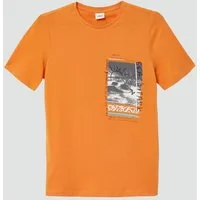 s.Oliver Kurzarmshirt T-Shirt Jersey-T-Shirt mit Frontprint