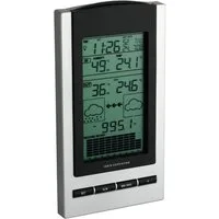 TFA Dostmann Funkwetterstation (Funk-Wetterstation GAIA inkl. Sender, silber/schwarz)