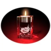 GLASFOTO.COM Teelichthalter Oster-Teelichthalter (einzeln), Ostern, 3D-Motive, Kristallglas