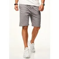 SOULSTAR Chinoshorts mit Gummibund & Tunnelzug - Kurze Hose für Herren Regular-Fit Sommershorts mit Elasthan-Anteil Bermuda & Zipper-Tasche