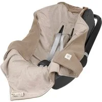 Einschlagdecke für Babyschale, taupe, LÄSSIG, GOTS made with organic materials, zertifiziert durch BCS 27262