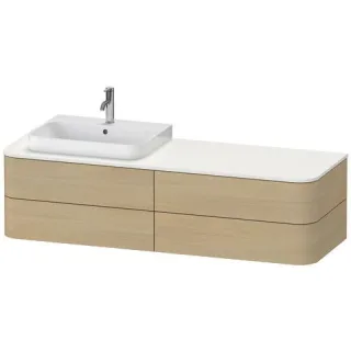 Duravit Happy D.2 Plus Konsolenwaschtischunterbau wandhängend Mediterrane Eiche Matt 1600x550x408 mm HP4973L71710010