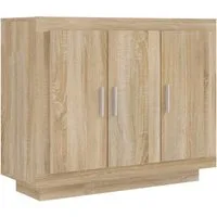 vidaXL Sideboard Sideboard Sonoma-Eiche 92x35x75 cm Holzwerkstoff (1 St)
