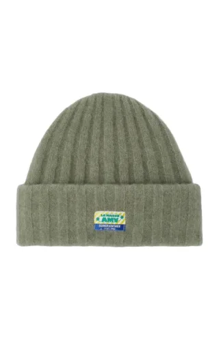 American Vintage - Gerippte Beanie-Mütze grün - Gr. - OS