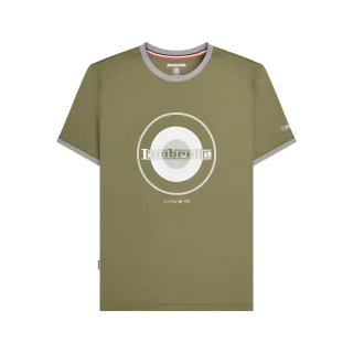 Lambretta - T-Shirt Ringer-Stil für Herren (Khakigrün/Grau)