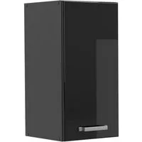 Vicco Hängeschrank R-Line, Schwarz Hochglanz/Anthrazit, 30 cm (1-St)