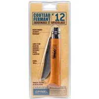 Opinel Universalmesser Taschenmesser No. 12 Carbonklinge mit Holzgriff