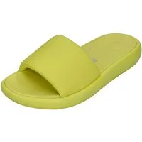 Fitflop iQUSHION D-LUXE PADDED LEATHER SLIDES Zehentrenner Lime