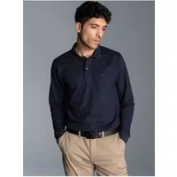Trigema Poloshirt TRIGEMA Langarm Poloshirt mit Armbündchen (1-tlg)