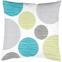 Home Basics Dekokissen Kissenhülle BORDEN samt, Kreisdruck, ohne Füllung, beidseitig bedruckt