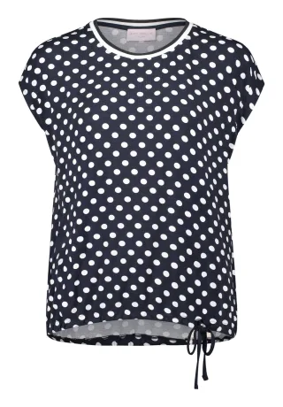 betty barclay - so cosy - - Printshirt Dunkelblau/Weiß - Gr. - 38