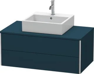 Duravit XSquare Konsolenwaschtischunterbau wandhängend Nachtblau Seidenmatt 1000x548x400 mm - XS4911 XS491109898