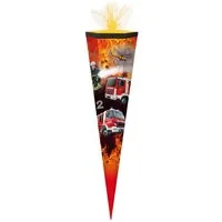 Verpackungsmittel GmbH Markneukirchen Schultüte Schultüte / Zuckertüte / 50cm / eckig / "Feuerwehr"