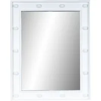 Levandeo® Wandspiegel, Wandspiegel LED Spiegel Weiß 39x49cm Wanddeko Schminkspiegel Mit