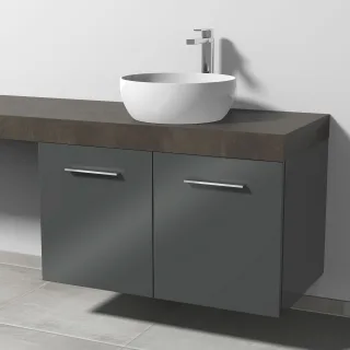 Sanipa Waschtischunterbau mit Türen 2morrow (G2364) 510x900x520 Anthrazit-Glanz, G236479 G236479