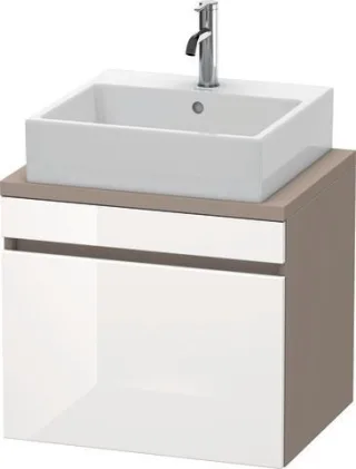 Duravit DuraStyle Konsolenwaschtischunterbau wandhängend Weiß & Basalt Hochglanz & Matt 600x478x512  DS530002243