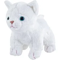 Uni-Toys Kuscheltier Katze weiß stehend 14 cm Stoffkatze Plüschtier (Stofftier, Kätzchen, Plüschkatze)